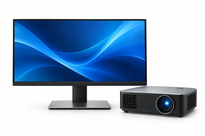 Monitore & Projektion – KI-Themenbild