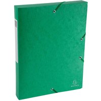 10 Exacompta Archivboxen "Scotten" aus Colorspan, 600 g/m², DIN A4, grün, RB 40 mm