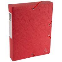 10 Exacompta Archivboxen "Scotten" aus Colorspan, 600 g/m², DIN A4, rot, RB 60 mm