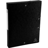 10 Exacompta Archivboxen "Scotten" aus Colorspan, 600 g/m², DIN A4, schwarz, RB 60 mm