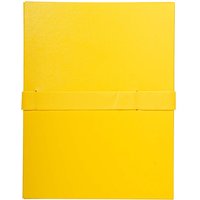 10 Exacompta Dokumentenmappen "Balacron", Klettverschlussband, DIN A4, gelb