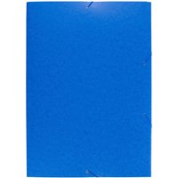 10 Exacompta Sammelmappen, Colorspan-Karton, 600 g/m², DIN A2, Gummizug, 3 Klappen, blau