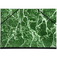 10 Exacompta Zeichenmappen, 1170 g/m², 325 x 500 mm, Gummizug, grün