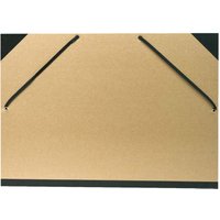 10 Exacompta Zeichenmappen, 1170 g/m², DIN A3, Gummizug, braun