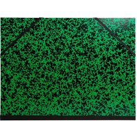 10 Exacompta Zeichenmappen mit Gummizug, 260x330 mm für DIN A4, grün