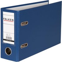 10 Falken Ordner, kaschierter Karton PP, 250 g/m², DIN A5 quer, RB 80 mm, blau