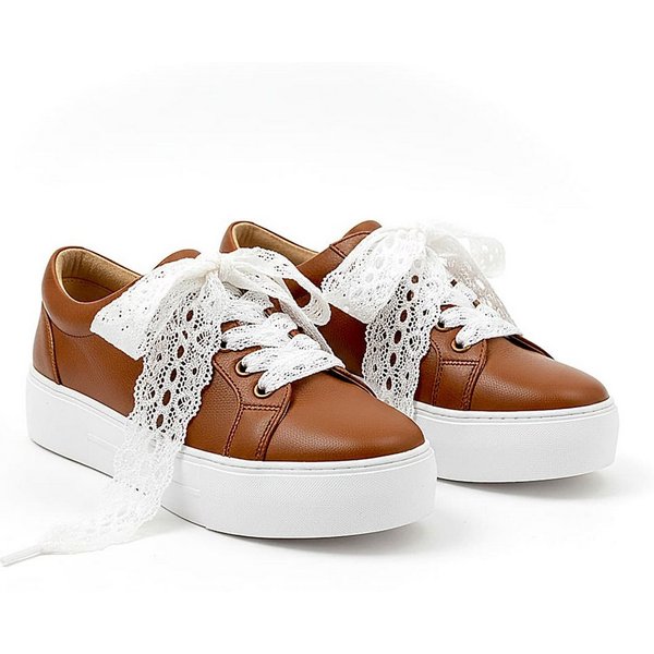 15/30 by Ringelspitz Schnürsenkel Weiße Spitzen-Schnürsenkel - verleihe Deinen Sneakern Eleganz & St, Flache Form – ideal für Sneaker, Turnschuhe & Freizeitschu