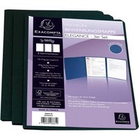 15 Exacompta Bewerbungsmappen "Elegance", 400 g/m², DIN A4, 3-teilig, schwarz