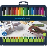16 Schneider Fineliner "Line Up" farbsortiert