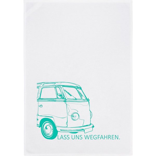17,30 Hamburg Geschirrtuch Lass uns wegfahren, (1-tlg)