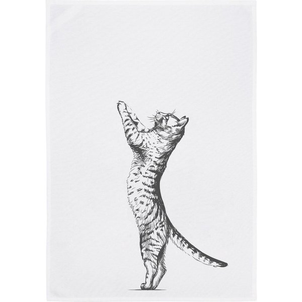 17,30 Hamburg Geschirrtuch Katze, Grau, (1-tlg), 50x70cm, Siebdruck