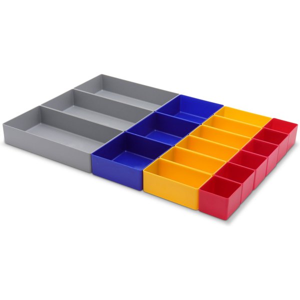1a-Topstore Sortimentskasten 18-tlg. Einsatzkasten Set, 450x300 mm (LxB), 40mm hoch, für Schubladen (1)