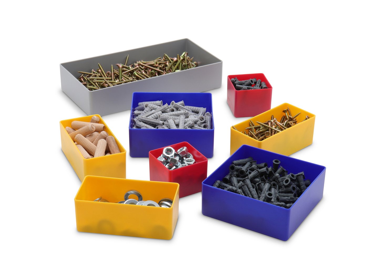 1a-Topstore Sortimentskasten 18-tlg. Einsatzkasten Set, 450x300 mm (LxB), 40mm hoch, für Schubladen (1) – Bild 4 von 5