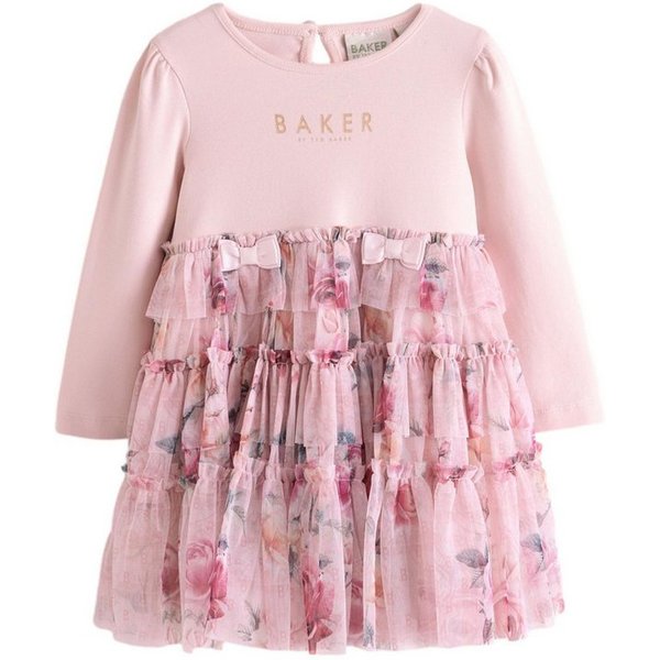 Baker by Ted Baker 2-in-1-Kleid Baker by Ted Baker geblümtes, gestuftes Lagenkleid (1-tlg)