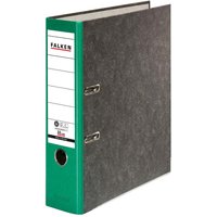 20 Falken Ordner "Recycling", Wolkenmarmor 250 g/m², DIN A4, RB 80 mm, grün
