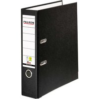 20 Falken Ordner "Vegan", mit Einsteckschild, 180 g/m², DIN A4, RB 80 mm, schwarz