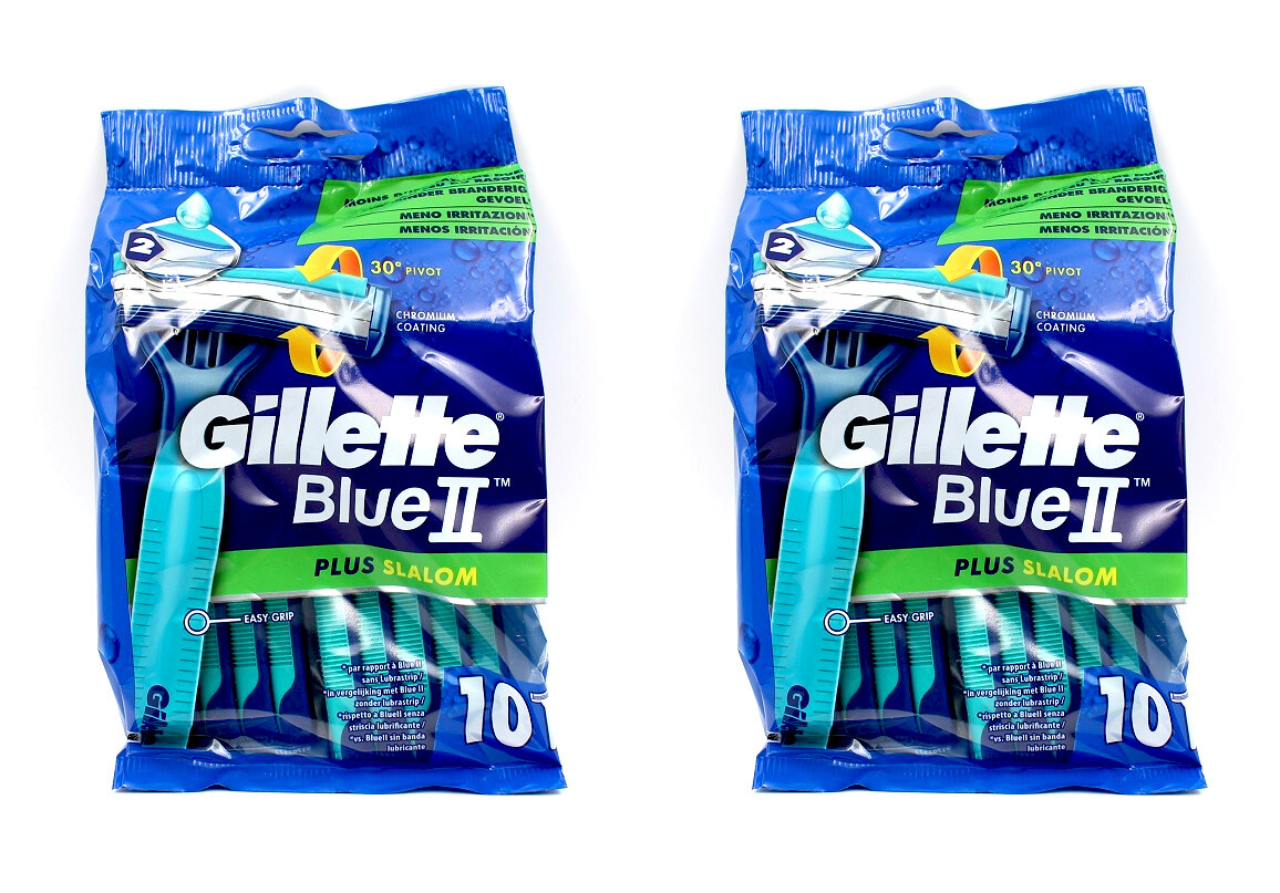 20x Gillette Blue 2 II Plus Slalom Einwegrasierer Nassrasierer EAN7702018466689