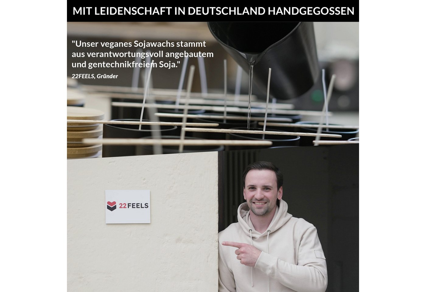 22Feels Duftkerze Deko Bester Onkel Geschenk Bday Weihnachten Mann von Nichte Neffe, MADE IN GERMANY, Europäisches Sojawachs, Handgegossen – Bild 5 von 5