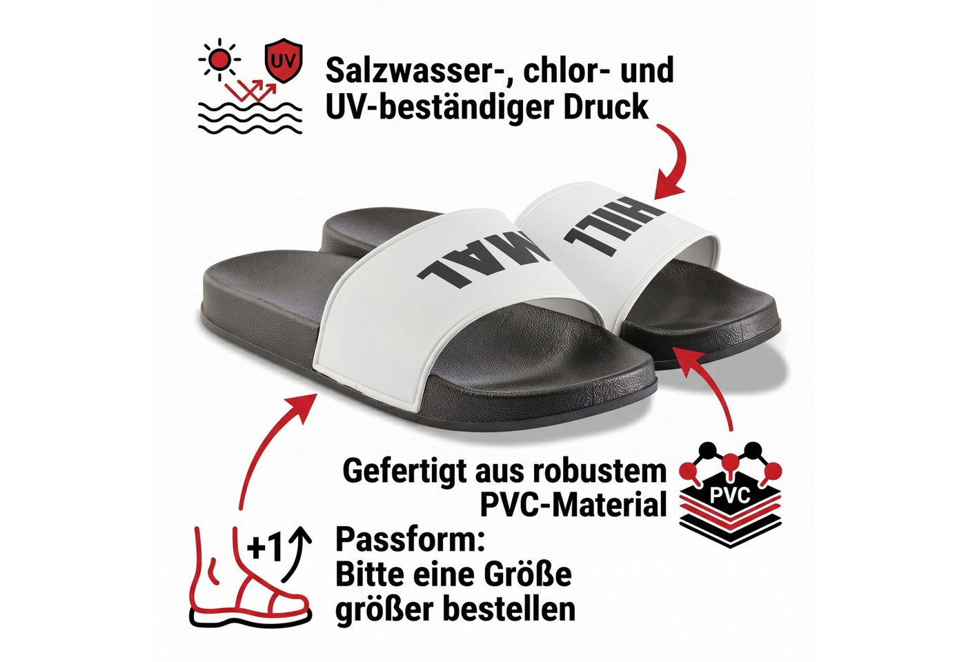 22Feels Geschenk Väter Herren Badelatschen lustig Chill Mal Spruch Sommer Badepantolette IN DEUTSCHLAND BEDRUCKT – Bild 2 von 5