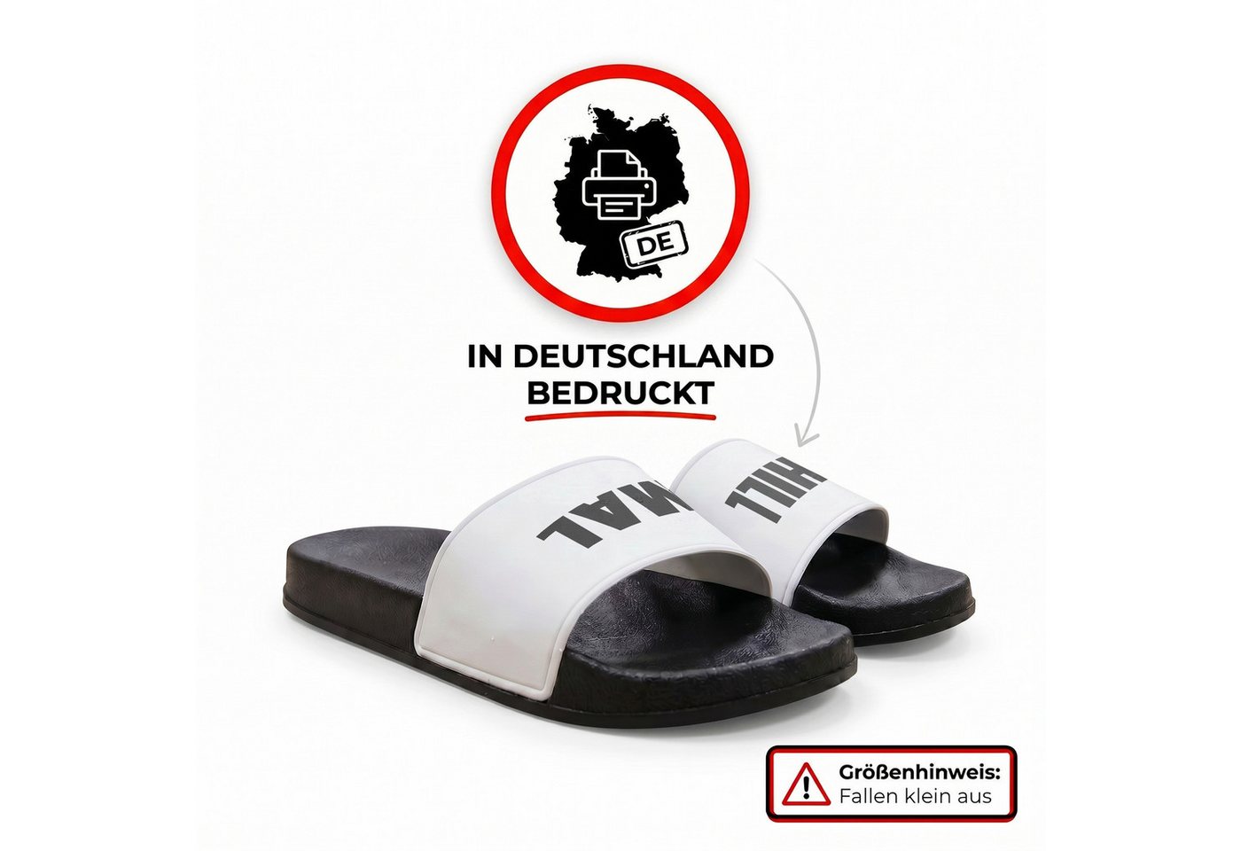 22Feels Geschenk Väter Herren Badelatschen lustig Chill Mal Spruch Sommer Badepantolette IN DEUTSCHLAND BEDRUCKT – Bild 5 von 5