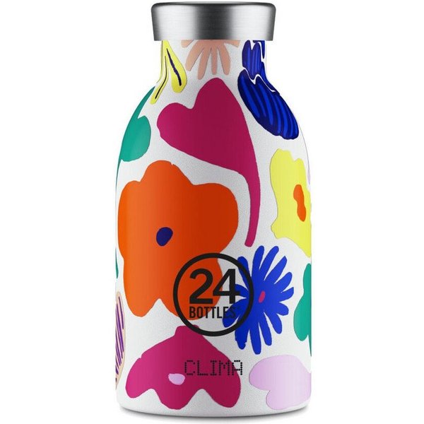 24 Bottles Thermoflasche Thermo-Trinkflasche 0,33 l Clima Bottle Acqua Fiorita, Thermo-Trinkflasche, Ø7,3cm, 18/8 Edelstahl, mehrfarbig