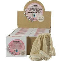 24 Pack à 10er-Pack memo Bio-Baumwoll-Kosmetikpads DUO im Display
