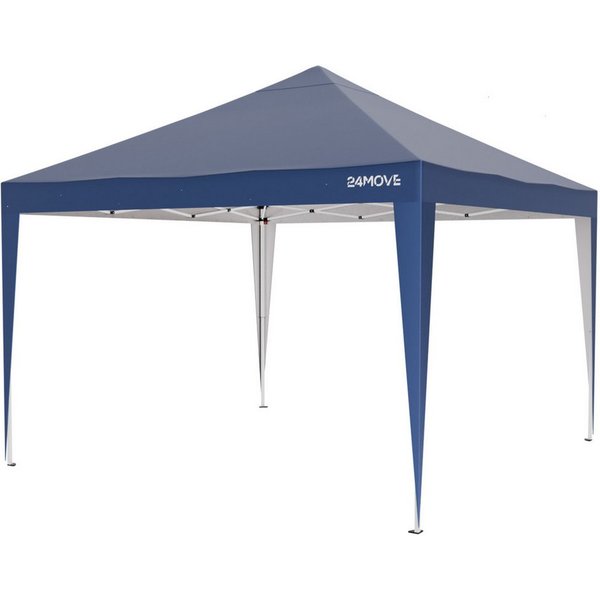 24Move Faltpavillon Faltpavillon Gartenzelt, Partyzelt SANTOS mit 4 Säulen, wasserdicht, UV-Schutz, inkl. Tasche, 8 Heringe