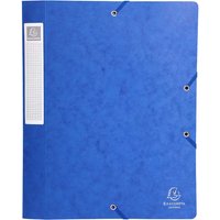 25 Exacompta Archivboxen, Colorspan, 425 g/m², DIN A4, 3 Klappen, RB 25 mm, blau