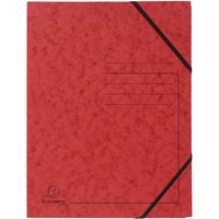 25 Exacompta Eckspannmappen, Colorspan-Karton, 355 g/m², DIN A4, Gummizug, rot