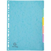 25 Exacompta Register "Aquarel", Colorspan, 6 Taben neutral, 400 g/m², DIN A4, sortiert