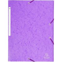 25 Exacompta Sammelmappen, Colorspan-Karton, 425 g/m², DIN A4, 3 Klappen, violett