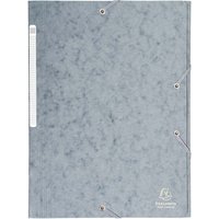 25 Exacompta Sammelmappen, Colorspan-Karton, 425 g/m², DIN A4, 3 Klappen, grau