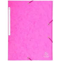 25 Exacompta Sammelmappen, Colorspan-Karton, 425 g/m², DIN A4, 3 Klappen, rosa