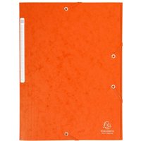 25 Exacompta Sammelmappen, Colorspan-Karton, 425 g/m², DIN A4, 3 Klappen, orange