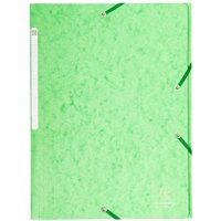 25 Exacompta Sammelmappen, Colorspan-Karton, 425 g/m², DIN A4, 3 Klappen, lindgrün