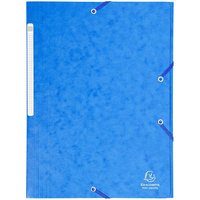 25 Exacompta Sammelmappen, Colorspan-Karton, 425 g/m², DIN A4, 3 Klappen, blau