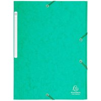 25 Exacompta Sammelmappen, Colorspan-Karton, 425 g/m², DIN A4, 3 Klappen, grün