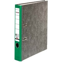 25 Falken Ordner "Recycling", Wolkenmarmor, 250 g/m², DIN A4, RB 50 mm, grün