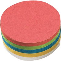 250 Blatt Moderatorenpapier Kreise 9,5 cm (farbig sortiert)