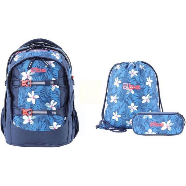 2be Schulrucksack Blue, mit Turnbeutel und Federmäppchen