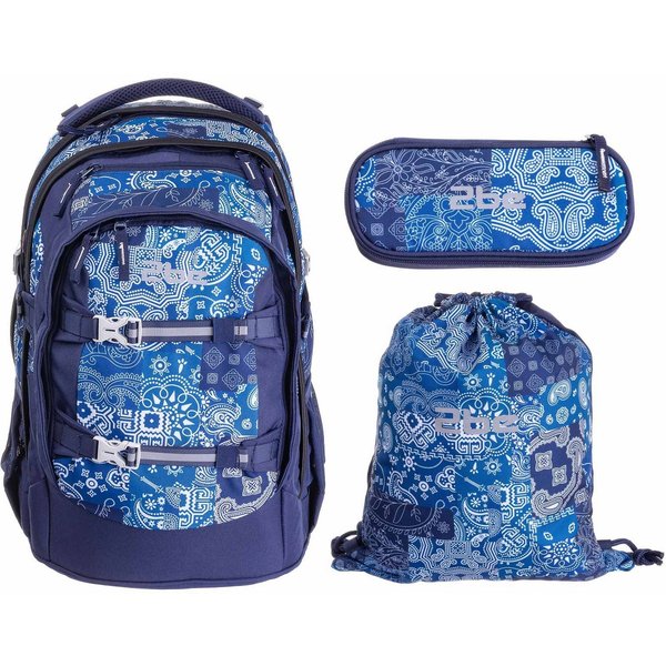 Schulrucksack Schulrucksack-Set (Set, 4-tlg., inkl. Regencape, Inkl. Schulrucksack, inkl. Schlampermäppchen, inkl. Sportbeutel), inkl. Regencape, Turnbeutel und