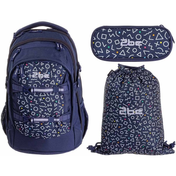 Schulrucksack Schulrucksack-Set (Set, 4-tlg., inkl. Regencape, Inkl. Schulrucksack, inkl. Schlampermäppchen, inkl. Sportbeutel), inkl. Regencape, Turnbeutel und
