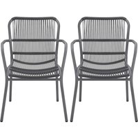 2er-Set Gartenstuhl "Fellow" Gestell: Aluminium, Seilbespannung, anthrazit