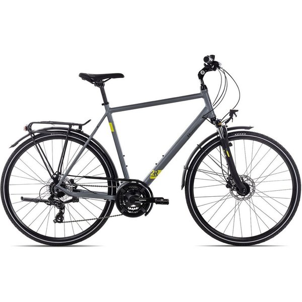 2R Manufaktur Trekkingrad TRX21, 21 Gang Shimano RD-TX-800-7 Schaltwerk, Kettenschaltung, Herrenrad 28 Zoll schwarz/grau