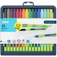 32 Schneider Fineliner "Line Up" farbsortiert