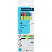4 Schneider Fineliner 'Line Up' farbsortiert