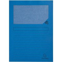 4 x 100 Exacompta Fenstermappen "Forever", 130 g/m², DIN A4, intensivblau