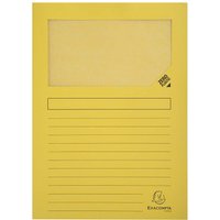 4 x 100 Exacompta Fenstermappen "Forever", 130 g/m², DIN A4, gelb