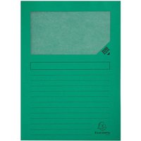 4 x 100 Exacompta Fenstermappen "Forever", 130 g/m², DIN A4, intensivgrün
