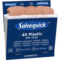 45 Stk. Salvequick Pflaster "REF 6036" wasserabweisend 7,2 x 1,9/2,5 cm